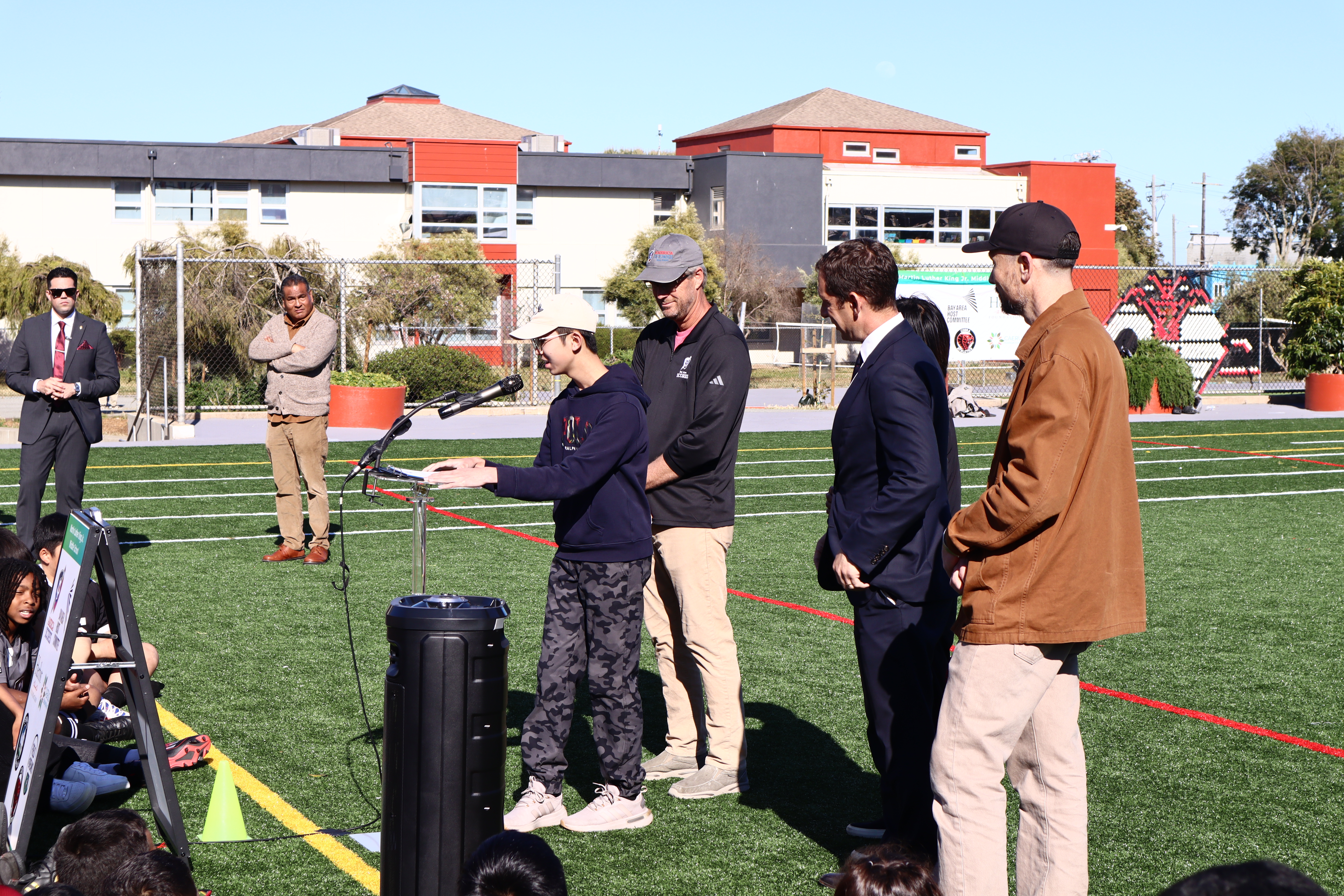 Justin Chen at the MLK Field of Dreams opening.
