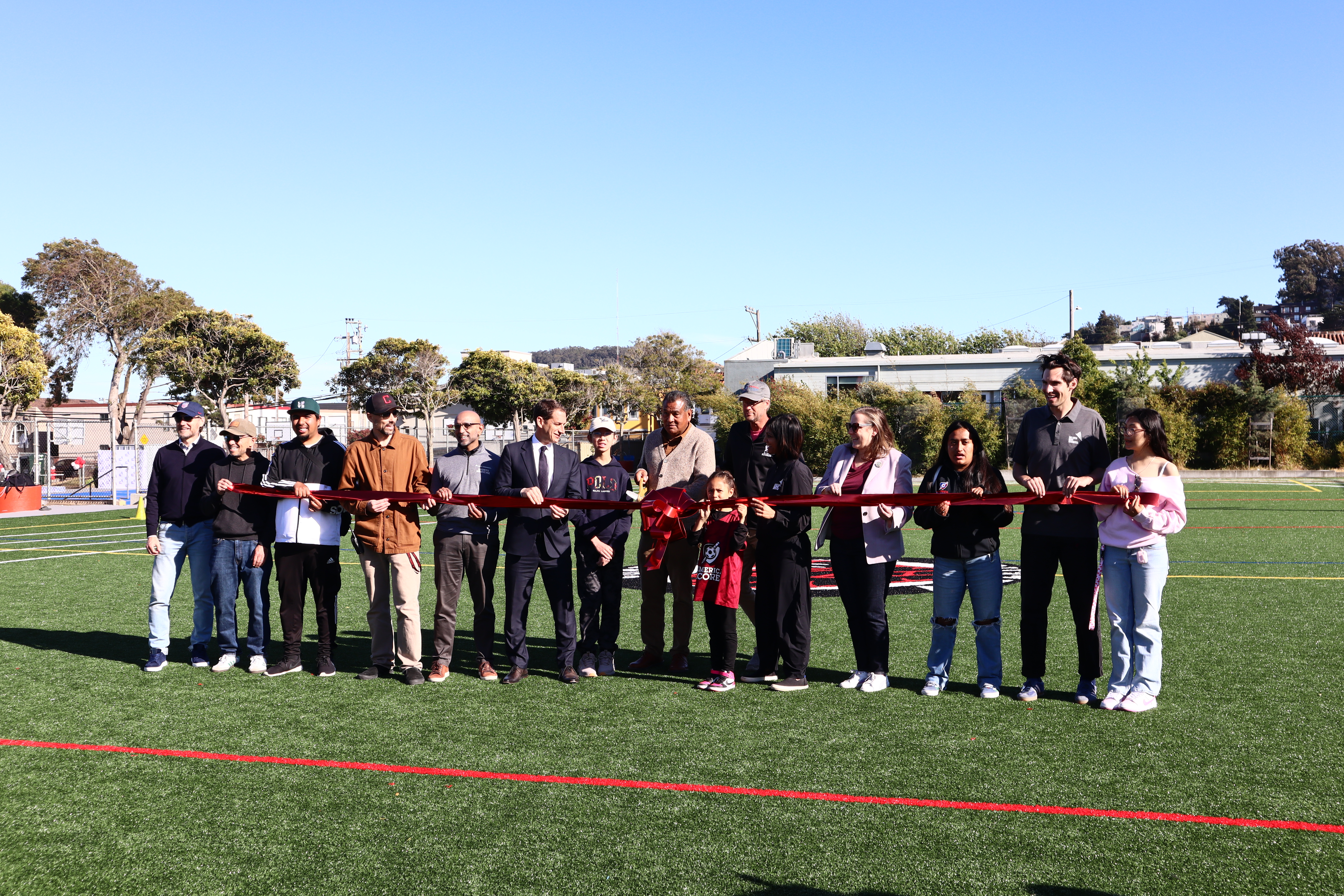 Ribbon cutting ceremony at the MLK Field of Dreams opening.